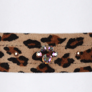 Jungle Crystal Paw Print 5/8 inch Collar